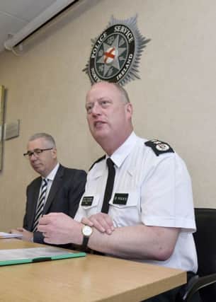 PSNI Chief Constable George Hamilton pictured at this Friday's press conference to announce that the Chief Constable of Bedfordshire Police John Boutcher will lead operation Kenova which will investigate the activities surrounding the army agent known as Stakeknife