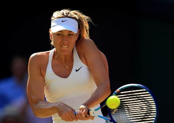 Banned player Maria Sharapova