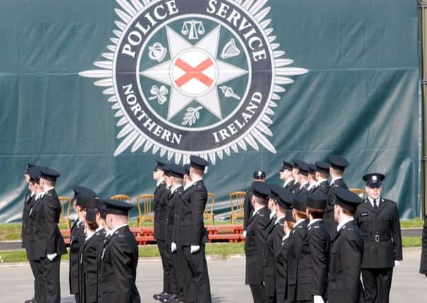 Police recruits pictured at a passing-out ceremony in 2002.