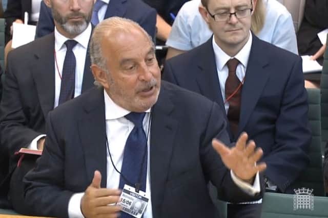 Sir Philip Green defended his actions during his evidence to the committee