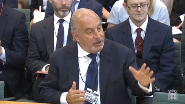 Sir Philip Green defended his actions during his evidence to the committee