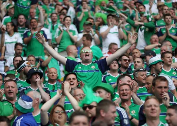 Northern Ireland fans during last Thursday's game against Ukraine at the Stade de Lyon