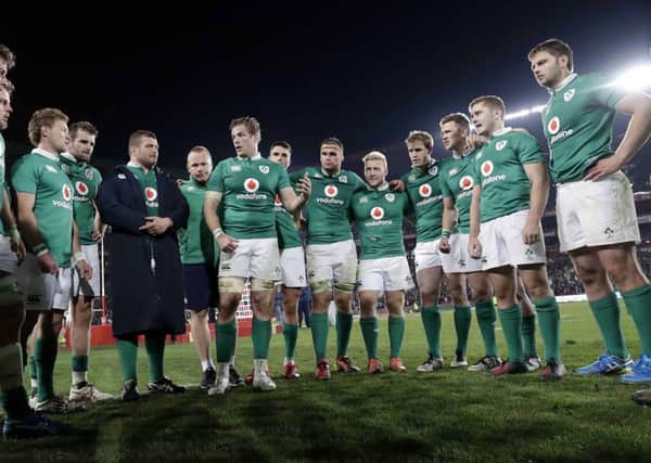 Ireland following their defeat to South Africa