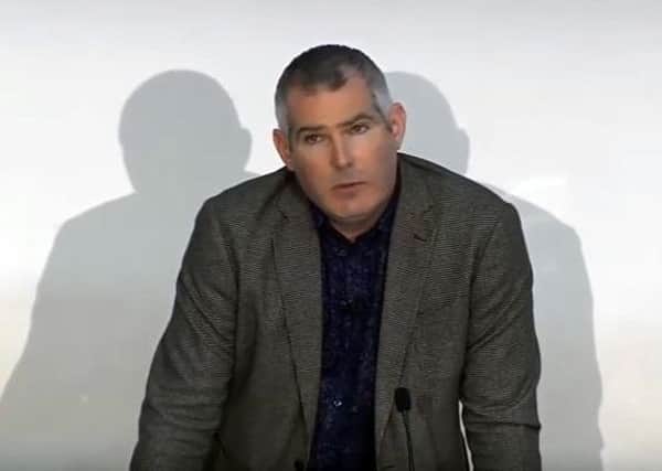 Professor Michael Dougan, in a screengrab from the video of his talk about the EU