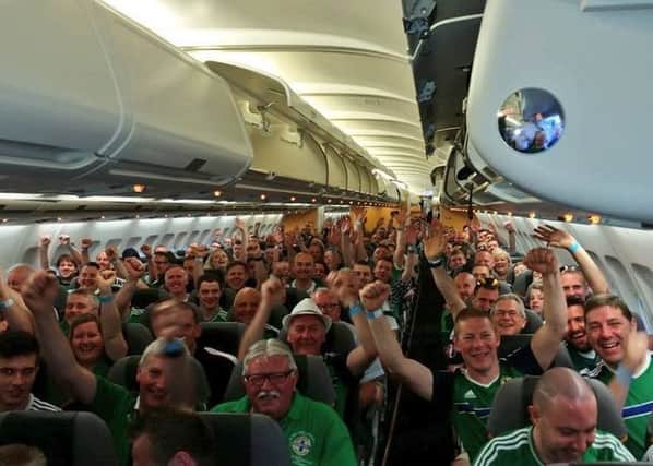 Northern Ireland fans raring to go on a charter flight to France, arranged by Travel Solutions in east Belfast
