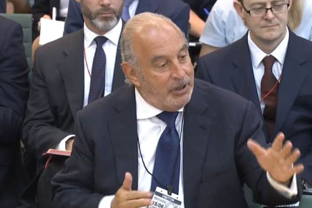 Sir Philip Green gives evidence to the Business, Innovation and Skills Committee and Work and Pensions Committee at Portcullis House, London, on the collapse of BHS.
Picture date: Wednesday June 15, 2016.