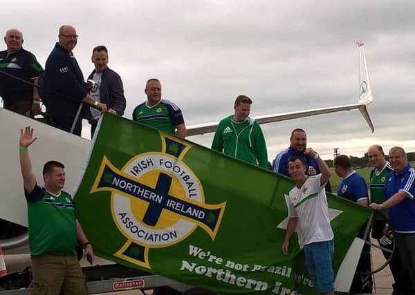 Northern Ireland fans leave earlier this month for the group stages of Euro 2016
