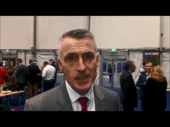 Declan Kearney MLA talks to the News Letter at EU referendum count as Brexit outcome emerges