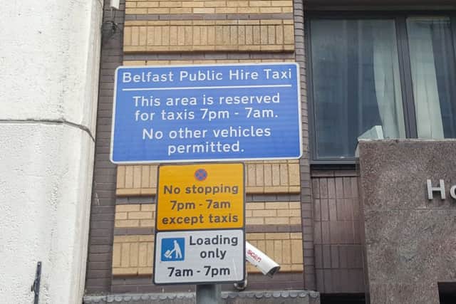 The area where the car was parked is normally restricted to taxis and vehicles used for loading or unloading