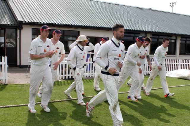 James Shannon leads the Northern Knights out at Clontarf recently