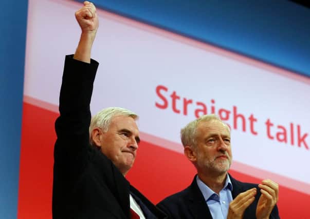 Shadow Chancellor John McDonnell with party leader Jeremy Corbyn