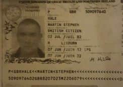 The passport of Northern Irish man Martin Hale