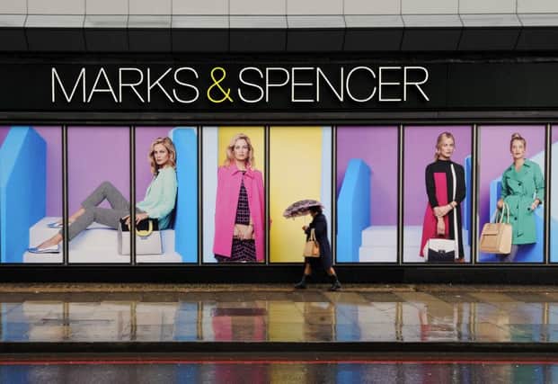 File photo dated 08/01/15 of a Mark and Spencer shop in London, as the high street giant posted a drop in quarterly clothing sales, after a colder May impacted demand for its spring and summer collections. PRESS ASSOCIATION Photo. Issue date: Tuesday July 7, 2015. The retailer said its general merchandise like-for-like sales fell 0.4% in the 13 weeks to June 27, compared to a 1.5% fall a year ago, as it went thorough a "challenging and promotional quarter." The group's general merchandise unit is made up largely of its clothing sales. See PA story CITY Marks. Photo credit should read: Louisa Collins-Marsh/PA Wire