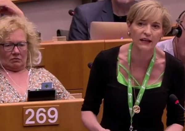 Sinn Fein MEP Martina Anderson addressing the European Parliament