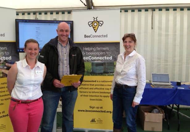 Pictured at Cereals 2016 is Rebecca Lamb, Operations Director for the Voluntary Initiative, Robin Bolton, Senior Crops Technology Advisor, CAFRE and Patricia Erwin, UFU Senior Policy Officer for Arable and Horticulture.
