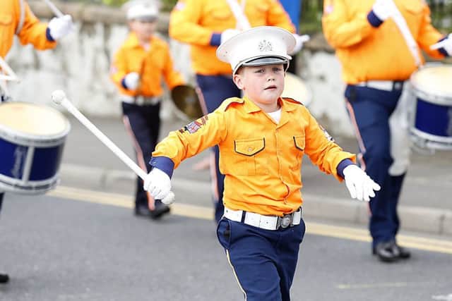 A young band leader with Ballinarrig in Limavady for the 12th July celebrations