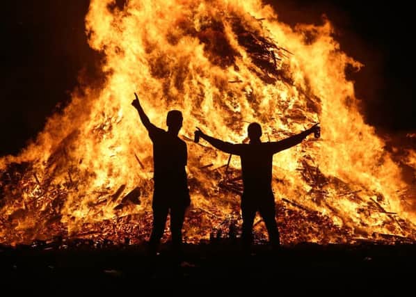A bonfire in Ballymacash, Lisburn
