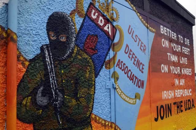 February 2015 - a new UDA mural in Carrickfergus