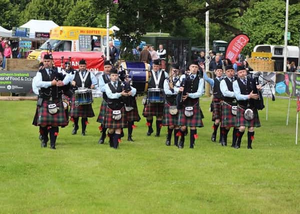 Ballydonaghy Pipe Band competing in grade 4b at Glenarm.  Picture: Brian Hasson/RSPBANI