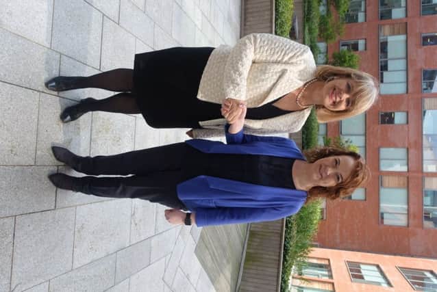 Progressive CEO Darina Armstrong, right, with Harriett Baldwin MP
