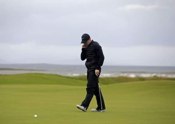 Rory McIlroy on the fifth green during day three of The Open Championship