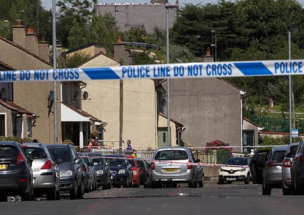 The police cordon at Lone Moor Road accident scene in Londonderry. Photo: Tom Heaney.