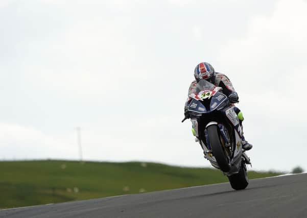 Alastair Seeley on the RAF Regular & Reserves BMW in the British Superbike Championship.