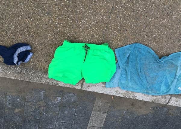 The Coastguard posted pictures on Facebook of the discarded clothes