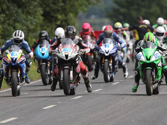 The Supersport race blasts off at Armoy on Saturday.