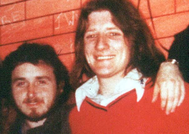 Denis Donaldson (left) with H-Block Hunger Striker Bobby Sands in the Maze prison in 1980