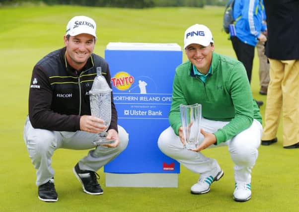 NI Open champion Ryan Fox and winning Amateur Colm Campbell