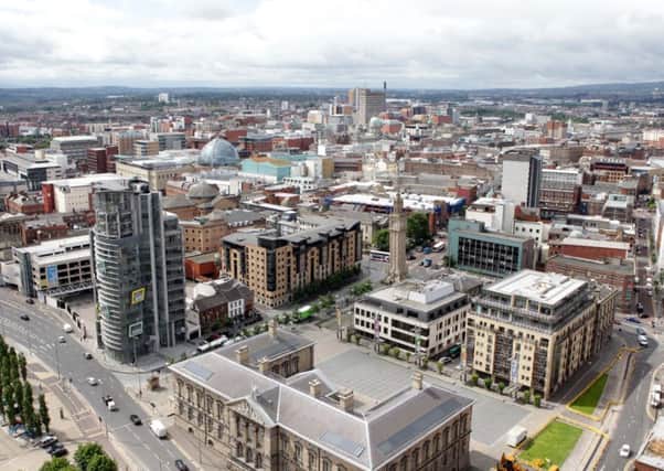 A panoramic view of Belfast, taken in 2010