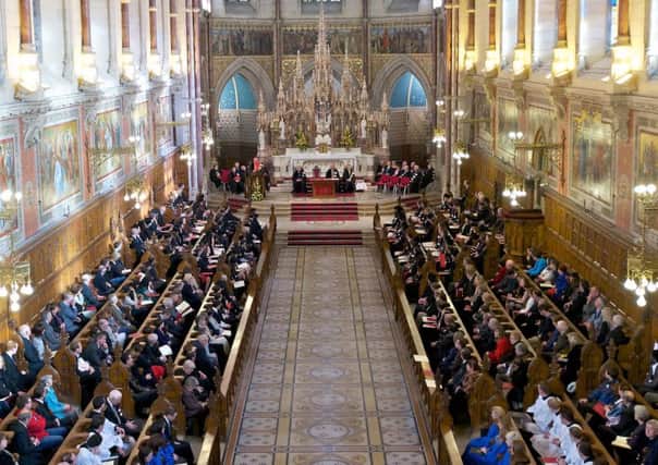A graduation ceremony in St Patricks College Maynooth Chapel