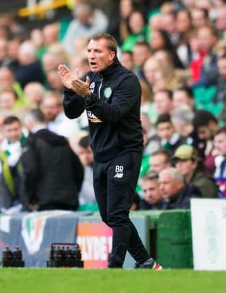 Celtic manager Brendan Rodgers during the pre-season friendly match at Celtic Park, Glasgow. PRESS ASSOCIATION Photo. Picture date: Saturday July 16, 2016. See PA story SOCCER Celtic. Photo credit should read: Jeff Holmes/PA Wire. EDITORIAL USE ONLY