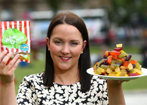 Jennifer Morton, Brand Manager at Centra encourages all runners to grab a few sweets on Race Day at the Energy Point on Sunday 18th September