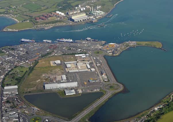 Larne port, which could have border controls, Lord Kilclooney warns