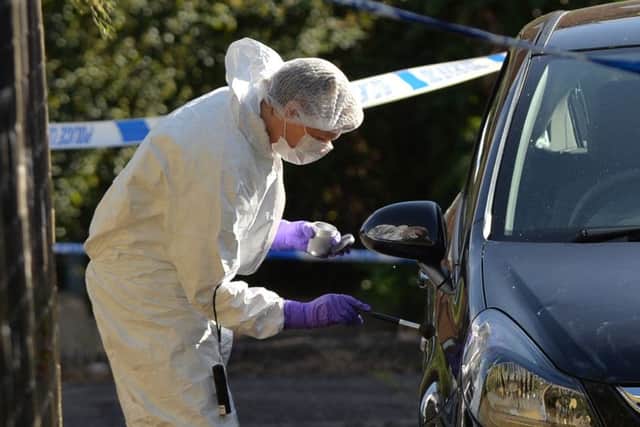 PSNI forensics at the scene of the murder