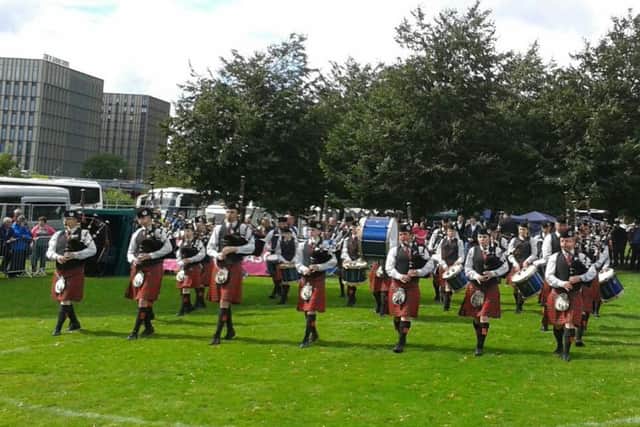 Second place in grade 3a went to Aughintober Pipe Band