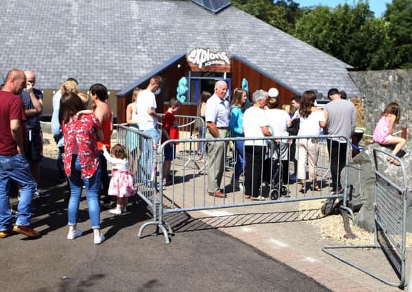 Crowds queue to get into the newly revamped Exploris in Portaferry