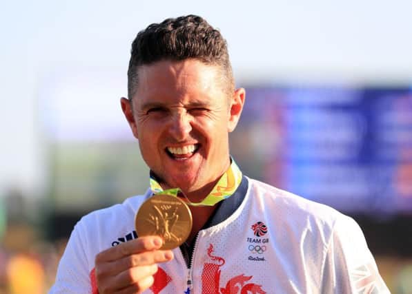 Justin Rose with his gold medal