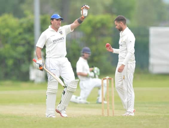 Pacemaker Press 4/6/2016 
CIYMS V Instonians Cricket
Justin Kemp bats for CIYMS, during their game at CIYMS ground in Belfast on Saturday.
Pic Colm Lenaghan/Pacemaker