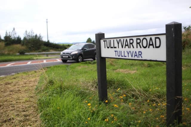 The Tullyvar Road in Co Tyrone was the scene of Saturday nights tragic incident