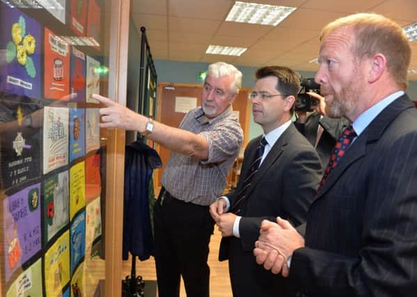Pictured here is James Brokenshire (centre), plus Eric Brown, SEFF chairman (left), and Ken Funston, also of SEFF