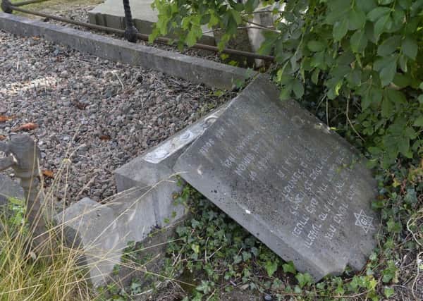 The Jewish part of the City Cemetry in Belfast which has been vandalised.
Photograph by Stephen  Hamilton