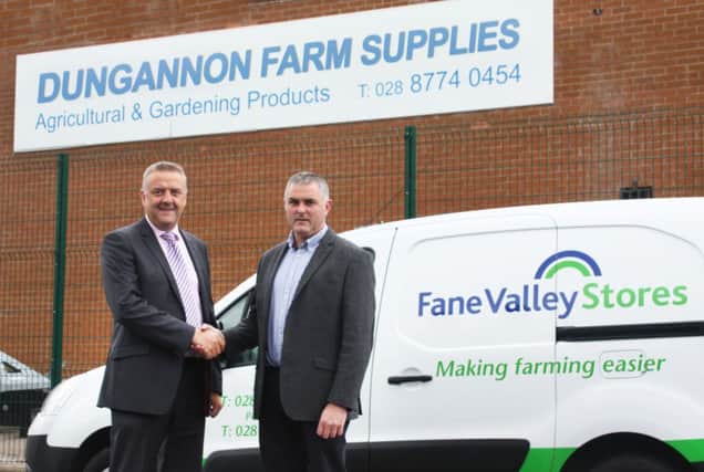 Trevor Lockhart, Fane Valley Chief Executive and Sean McElhone, Termon Farm Supplies