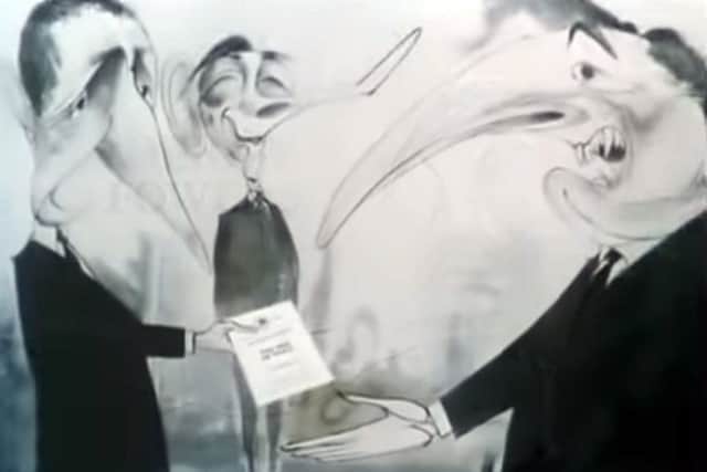 The Yes Minister series satirised the interchange between civil servants and ministers. Image from the programme credits