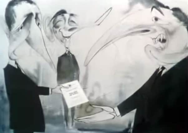The Yes Minister series satirised the interchange between civil servants and ministers. Image from the programme credits