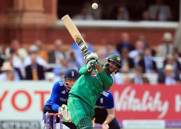 Imad Wasim on the attack for Pakistan against England at Lord's