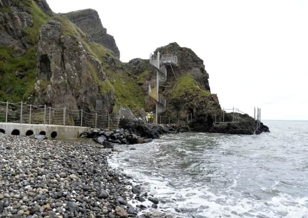 The entrance to the Gobbins cliff path at Wise's Eye.  Picture by Press Eye