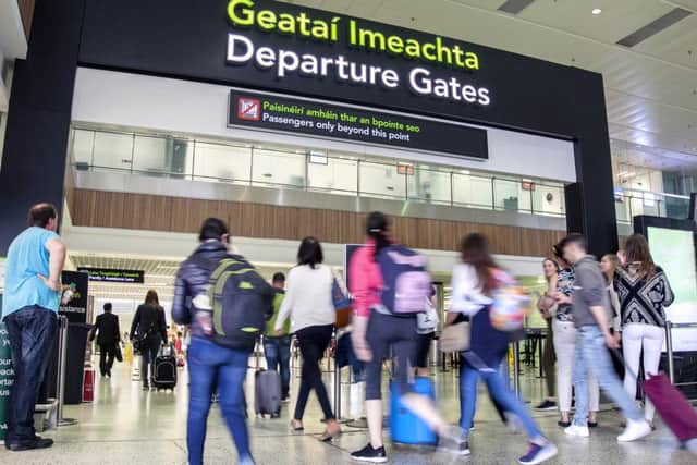 Travellers at Dublin Airport, which had 25 million passengers in 2015 and is still growing